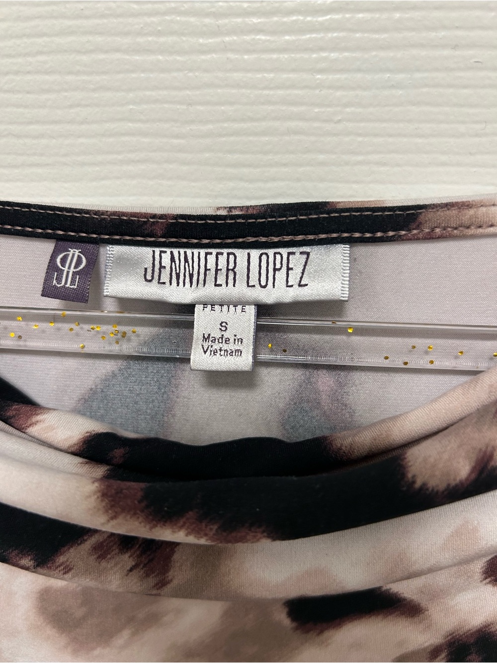 Jennifer Lopez Taupe and Black Tie-Dye Midi Dress - Picture 3 of 3